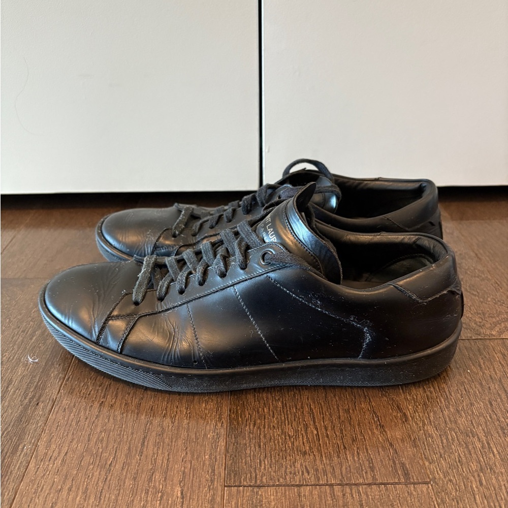 Yves Saint Laurent Black Leather Sneakers